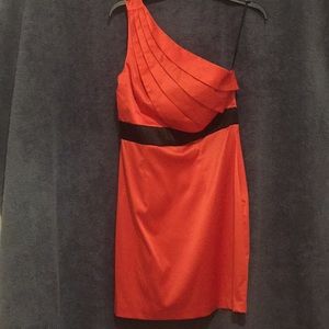 B Wear too Coral  one shoulder dress size 9
